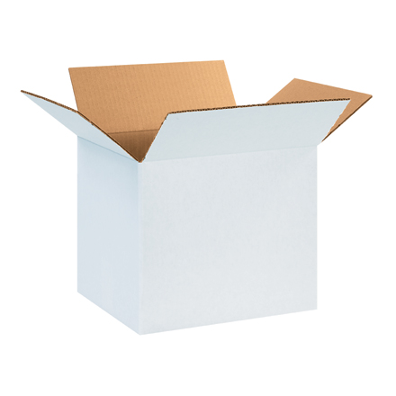 14 x 10 x 10" White Corrugated Boxes