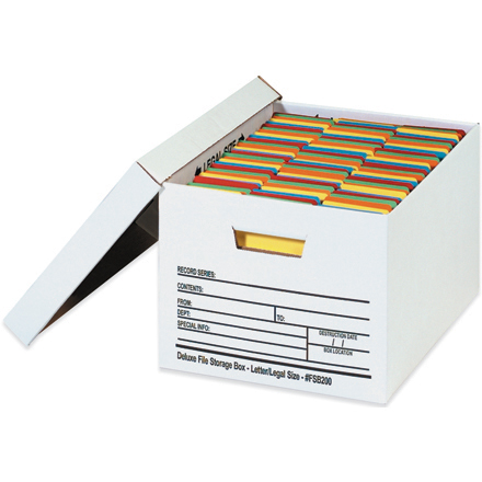 15 x 12 x 10" Auto-Lock Bottom File Storage Boxes