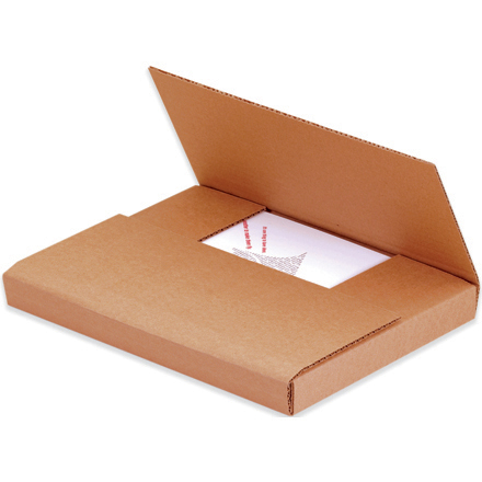 9 <span class='fraction'>5/8</span> x 6 <span class='fraction'>5/8</span> x 3 <span class='fraction'>1/2</span>" Kraft Easy-Fold Mailers