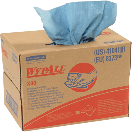 Kimberly Clark<span class='rtm'>®</span> WypALL<span class='afterCapital'><span class='rtm'>®</span></span> X80 12.5 x 16.8" Heavy-Duty Wipers Dispenser Box