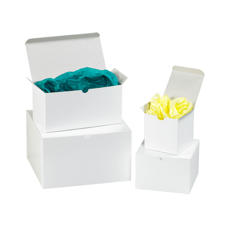 4 x 4 x 4" White Gift Boxes