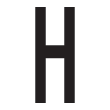 3 <span class='fraction'>1/2</span>" "H" Vinyl Warehouse Letter Labels