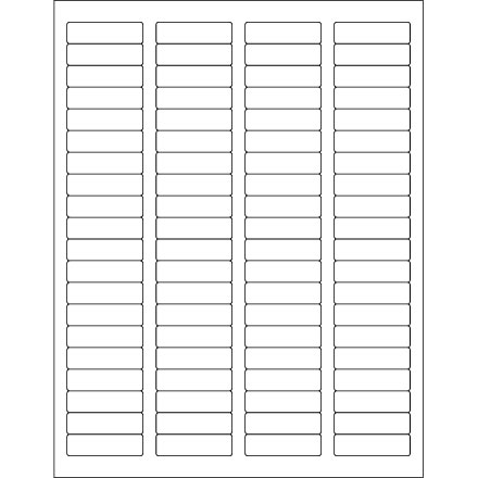 1 <span class='fraction'>3/4</span> x 1/2" Weather-Resistant Laser Labels