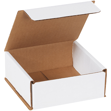 5 x 5 x 2" White Corrugated Mailers